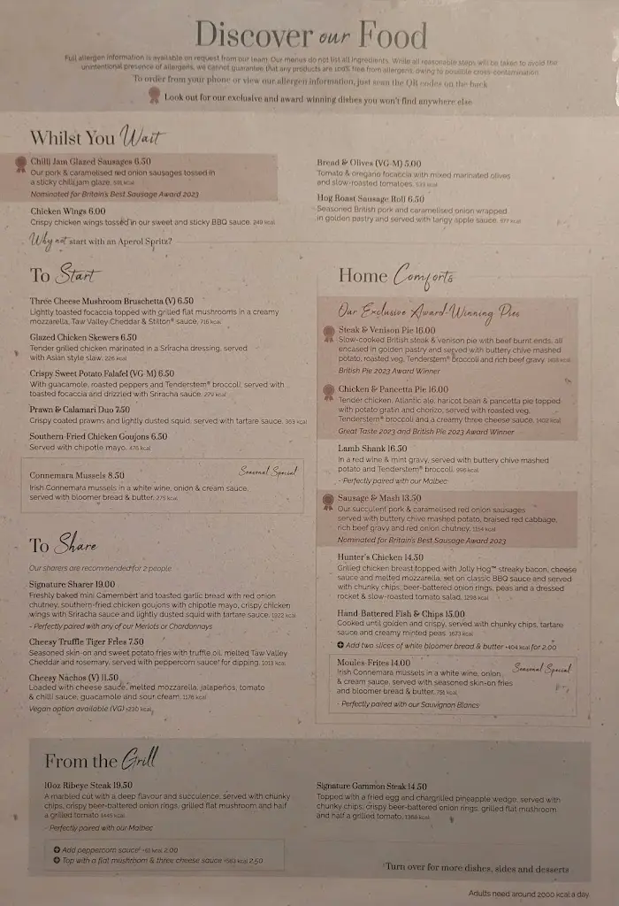 Menu_The Horns Inn_Ferndown_image_1