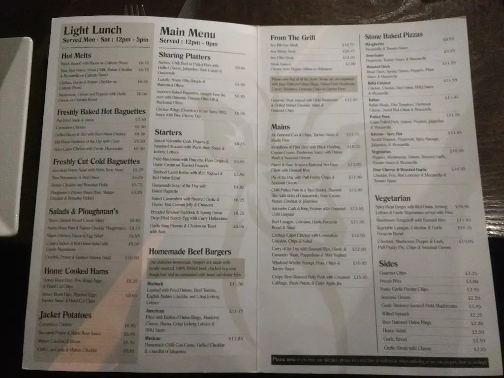 Menu_The Roebuck, Alcester_Alcester_immagine_2