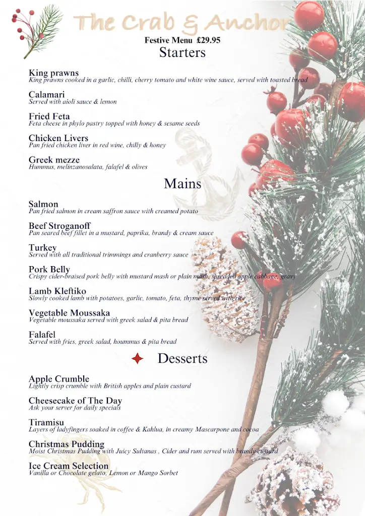 Menu_The Crab & Anchor_Farnborough_image_3