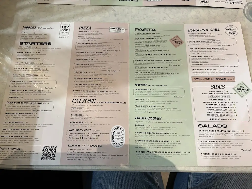 Menu_Prezzo Italian Restaurant Farnborough_Farnborough_image_1