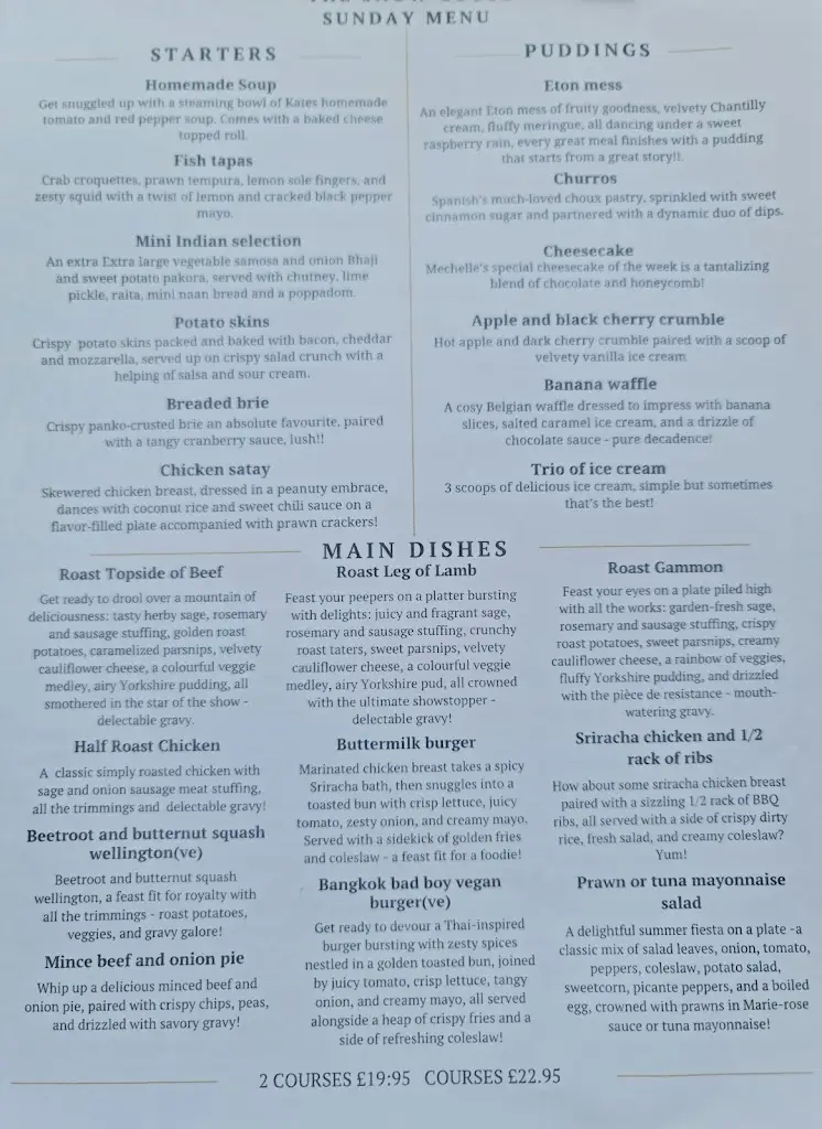 Menu_The Snow Goose_Farnborough_image_2