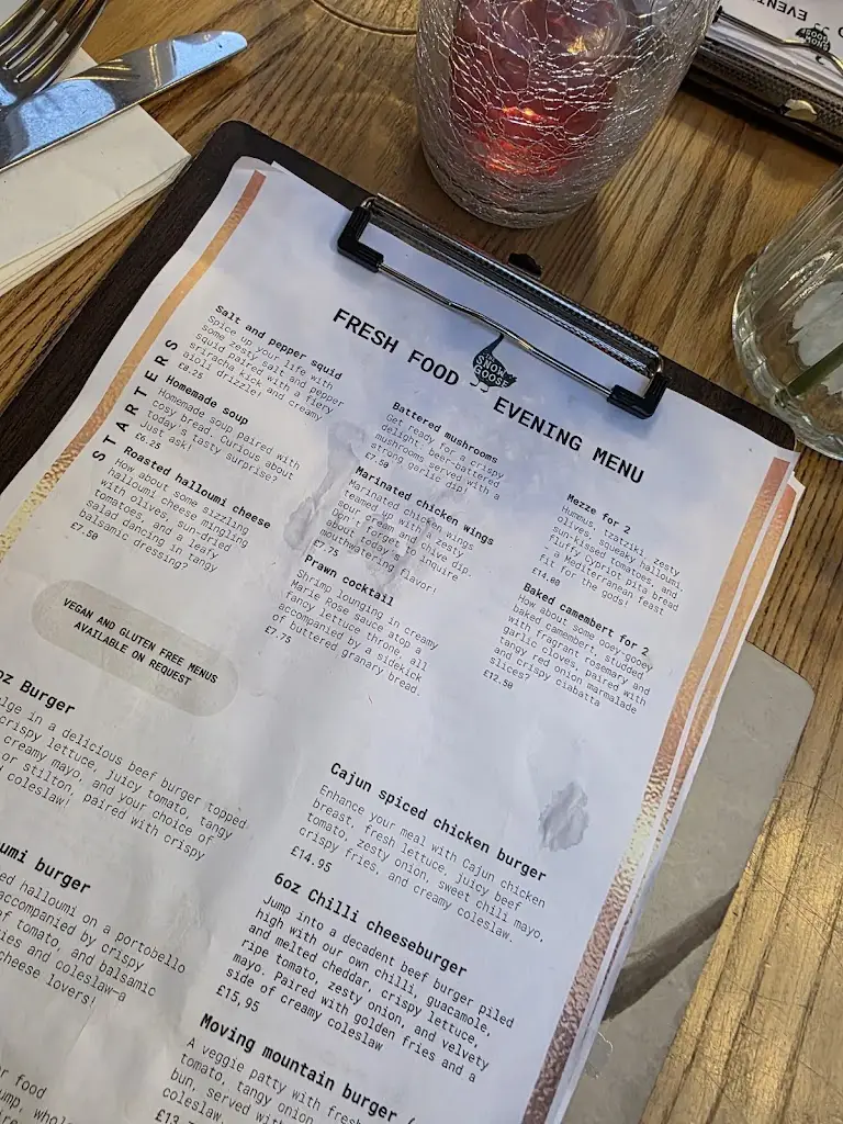 Menu_The Snow Goose_Farnborough_image_4