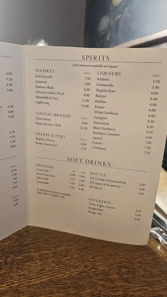 Menu_The Swan_Farnborough_image_1