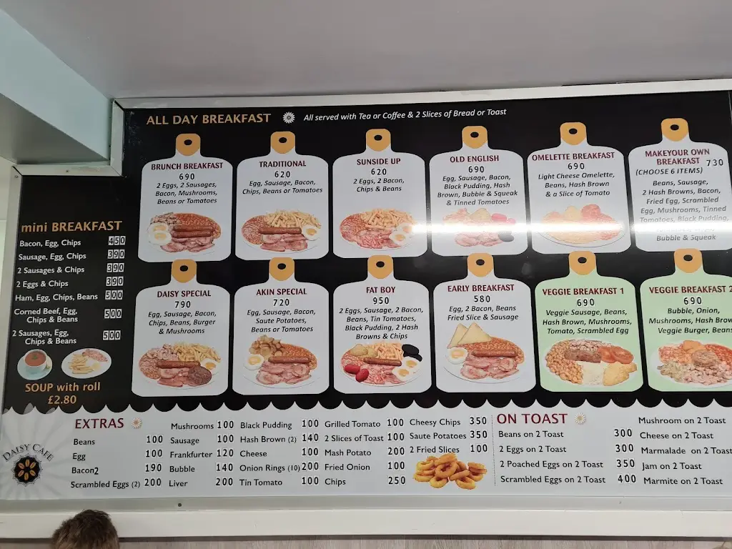 Menu_Daisy's Cafe_Farnborough_image_1