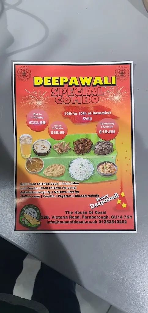 Menu_The House of Dosai_Farnborough_image_4