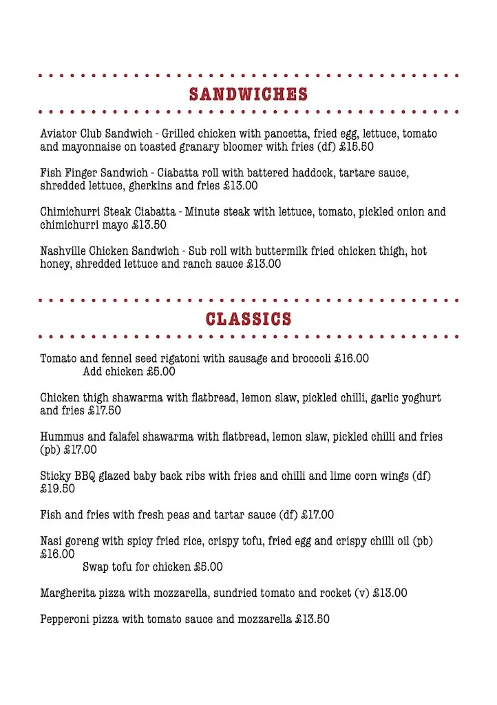 Menu_One Eleven_Farnborough_image_3