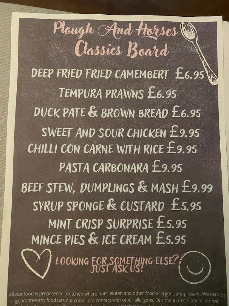 Menu_Plough & Horses Pub_Farnborough_image_2