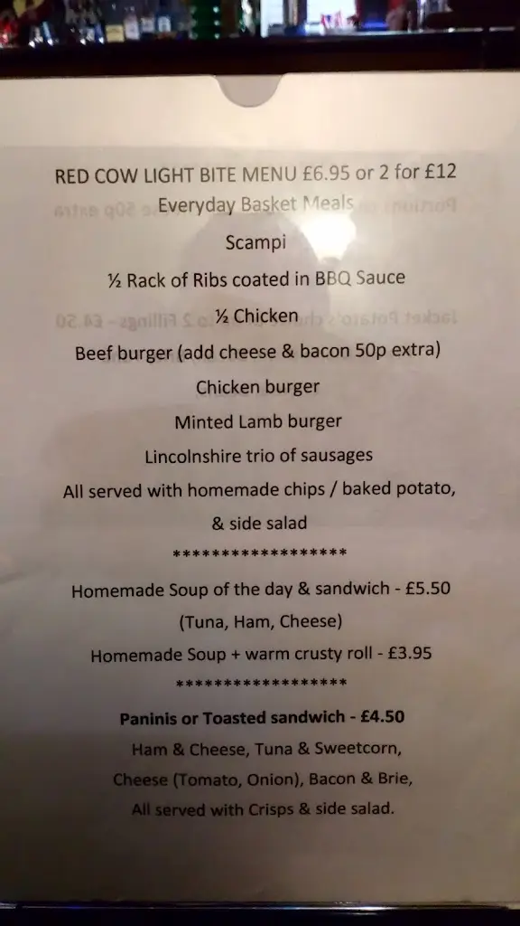 Menu_Red Cow Inn_Fishtoft_image_1