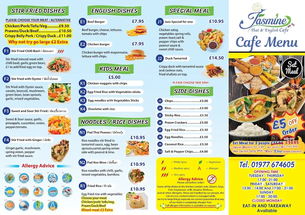 Menu_Jasmine Thai & English Cafe_Ferrybridge_image_1