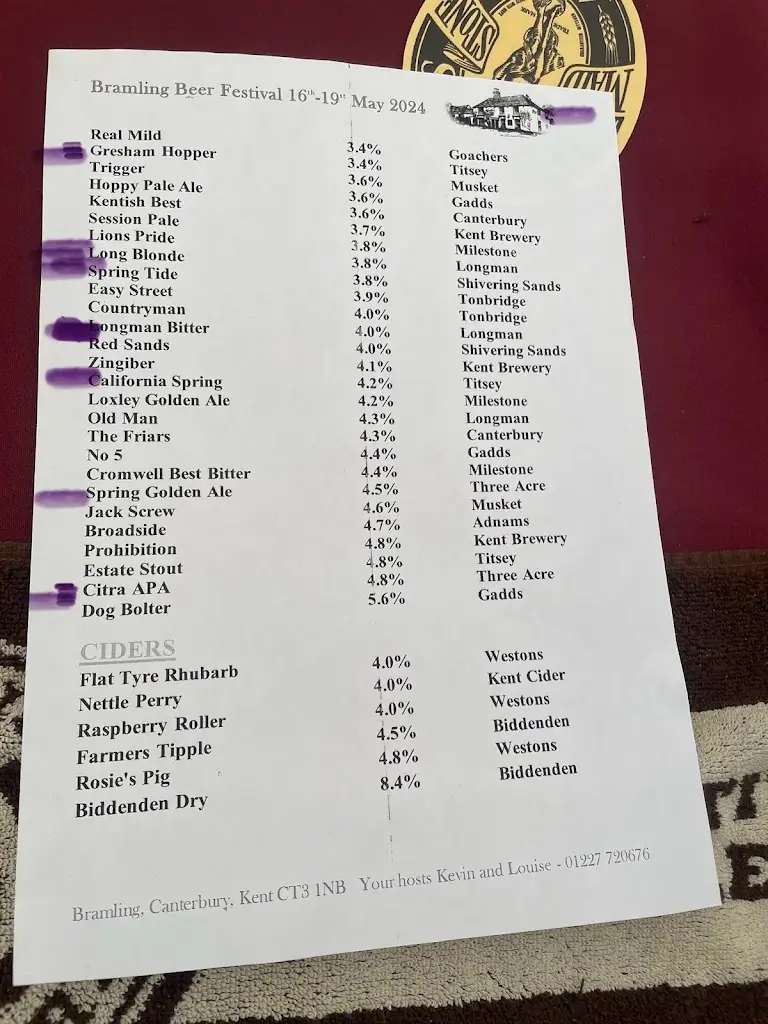 Menu_The Haywain_Aylesham_image_2