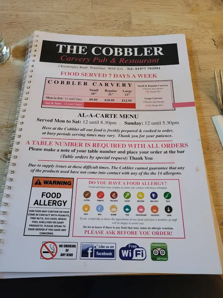 Menu_The Cobbler_Ferrybridge_image_3