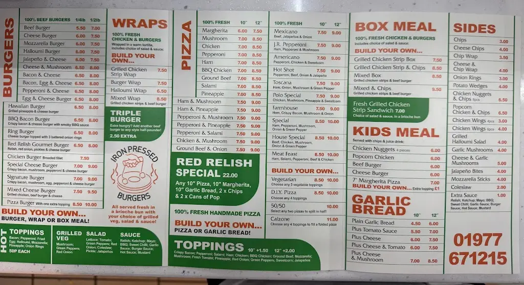 Menu_Red Relish Knottingley_Ferrybridge_image_1