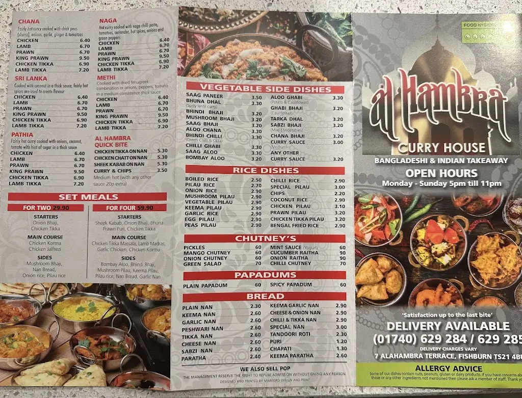 Menu_Alhambra Curry House_Fishburn_image_2