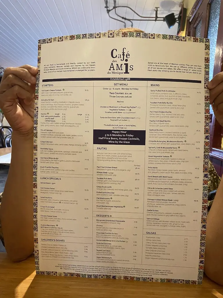 Menu_Café des Amis_Aylesham_image_1