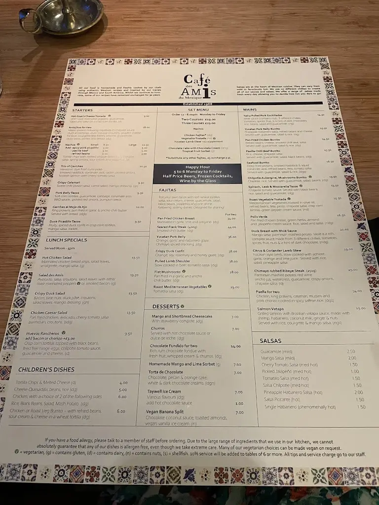 Menu_Café des Amis_Aylesham_image_2