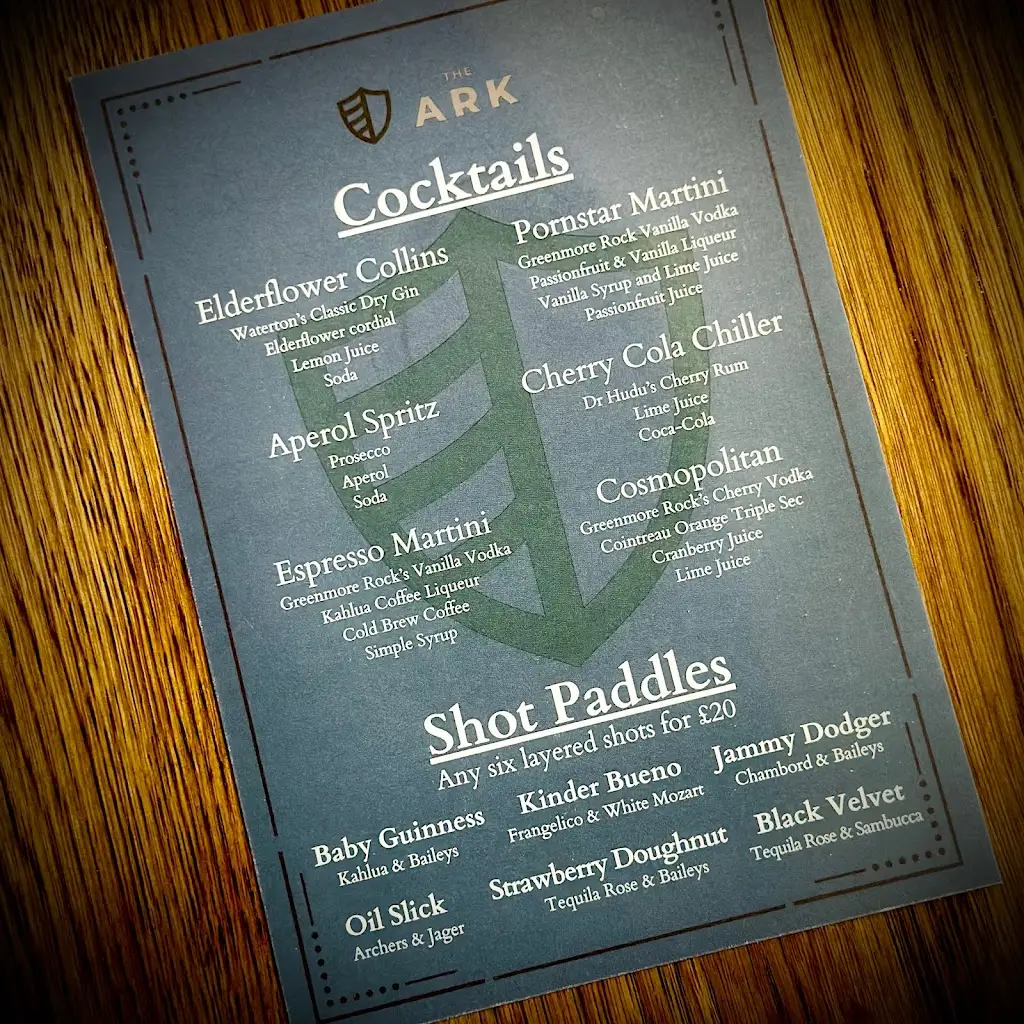 Menu_The Ark_Flockton_image_1