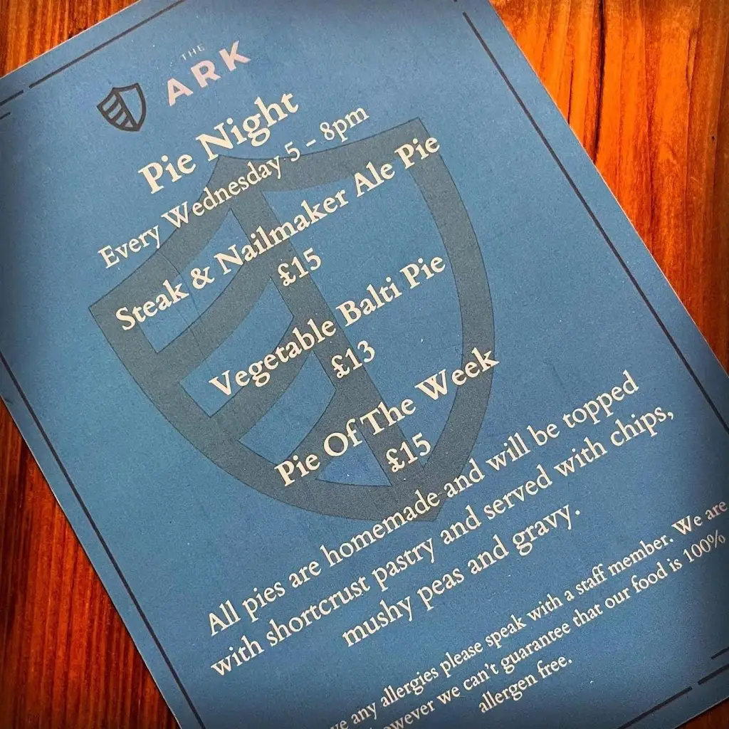 Menu_The Ark_Flockton_image_2