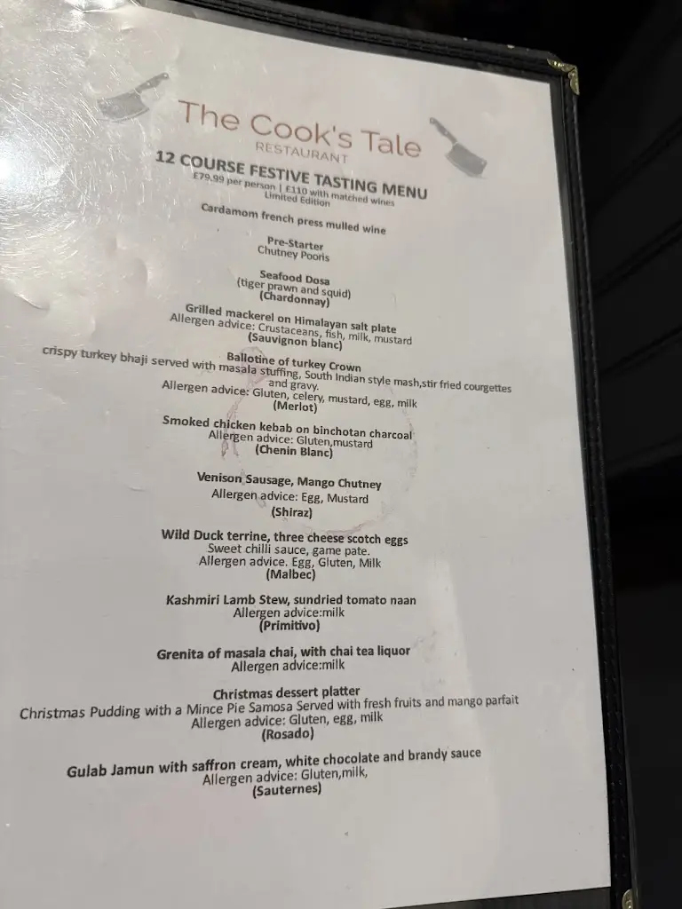 Menu_The Cook's Tale Restaurant_Aylesham_image_3