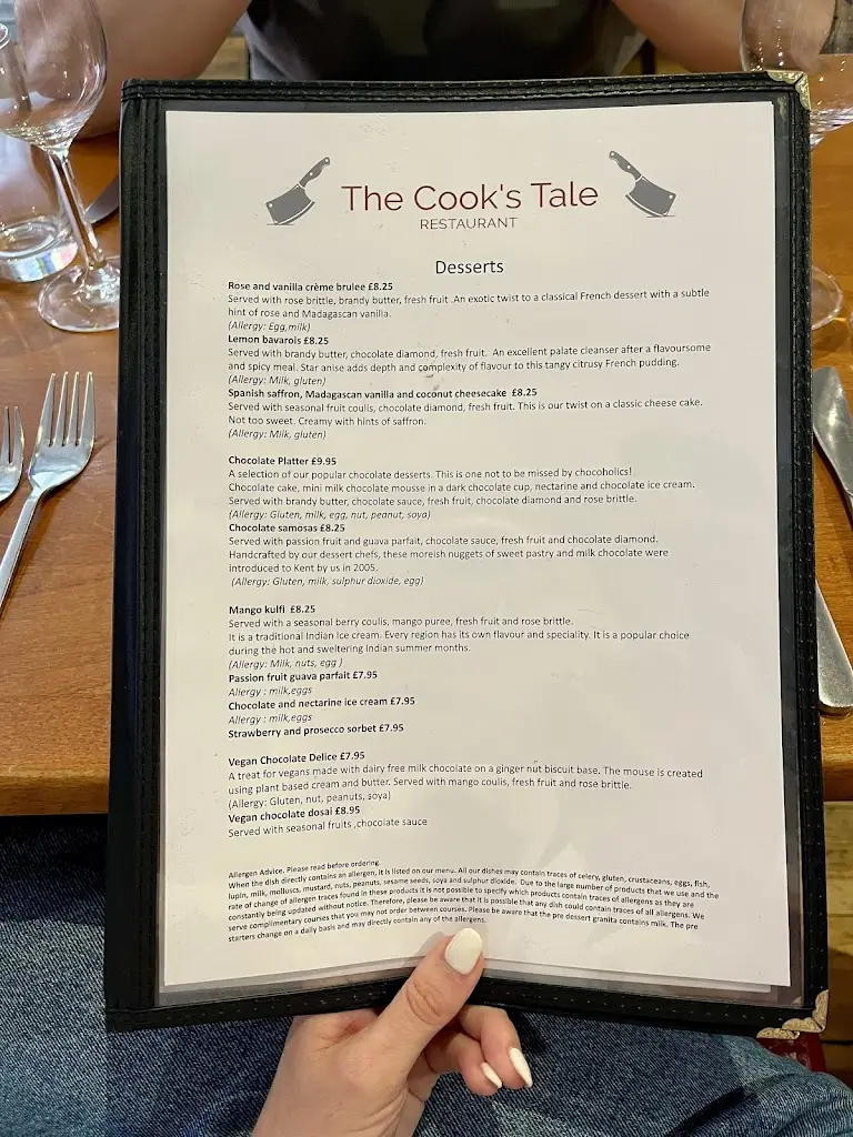Menu_The Cook's Tale Restaurant_Aylesham_image_4