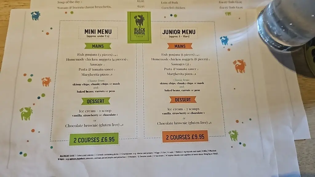 Menu_The Black Horse Inn, Findon_Findon_immagine_1