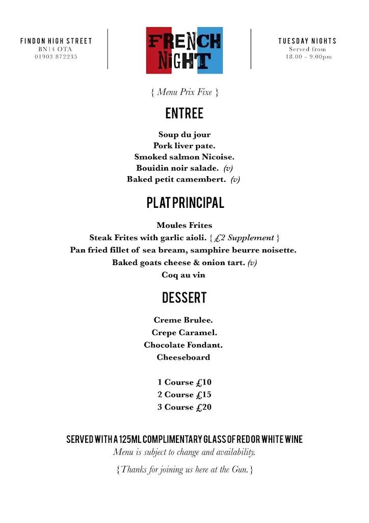 Menu_The Gun Inn Findon_Findon_image_4