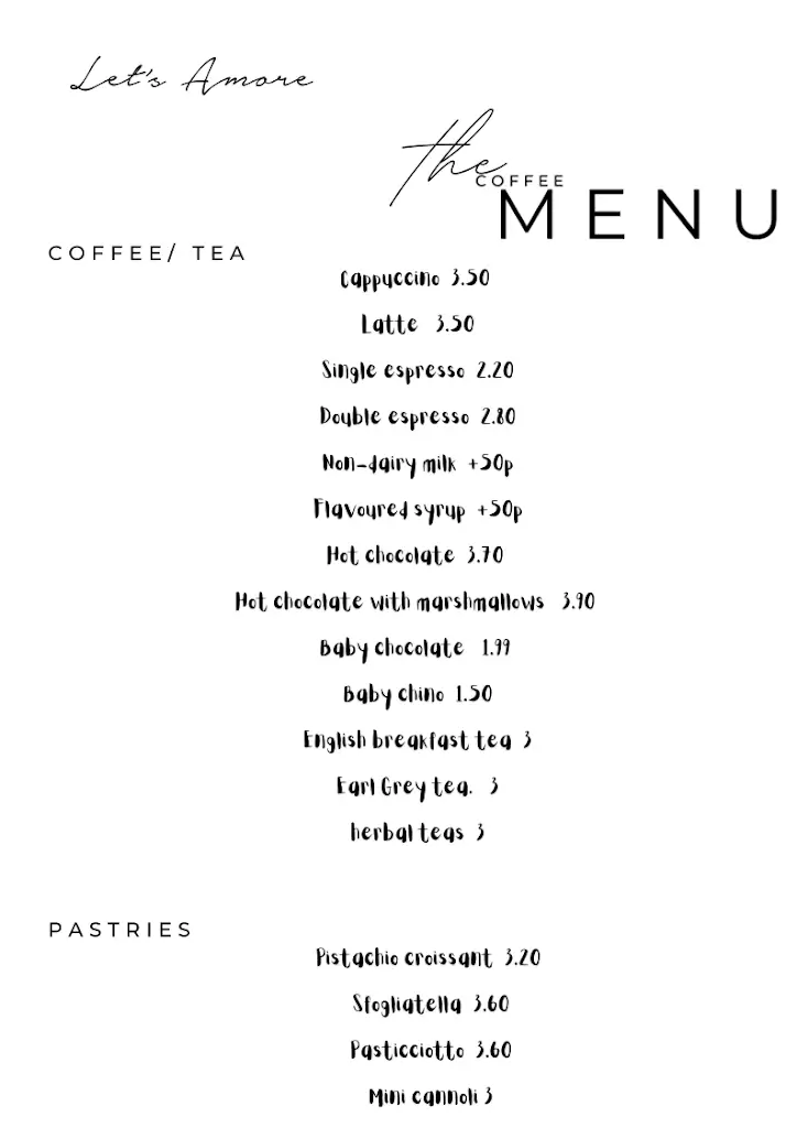 Menu_Let's Amore Sicilian Trattoria_Folkestone_image_2