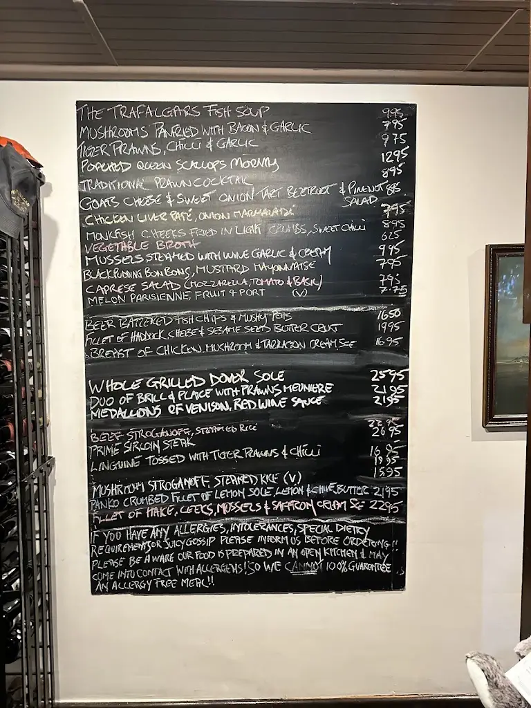 Menu_The Trafalgar_Fleetwood_image_4