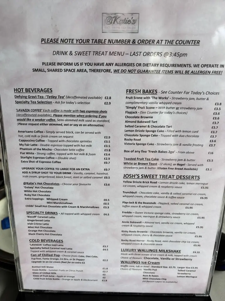 Menu_@Katie's - Eat /Drink / Socialize_Fleetwood_image_1