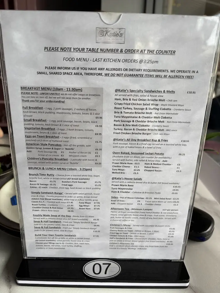 Menu_@Katie's - Eat /Drink / Socialize_Fleetwood_image_2