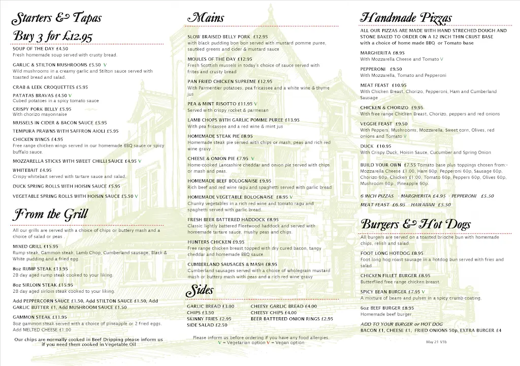 Menu_The Strawberry Gardens Pub and Bistro_Fleetwood_immagine_1