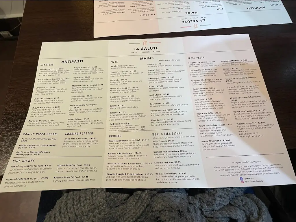 Menu_La Salute Italian Restaurant Aylesbury_Aylesbury_image_4