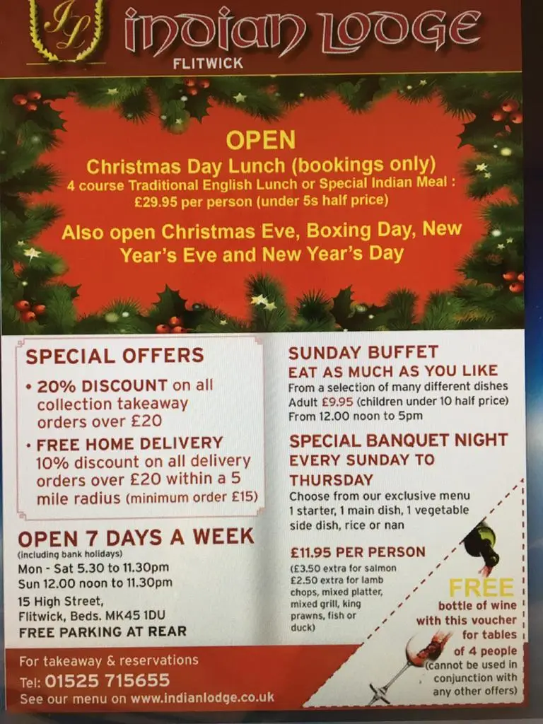 Menu_Indian Lodge_Flitwick_image_2