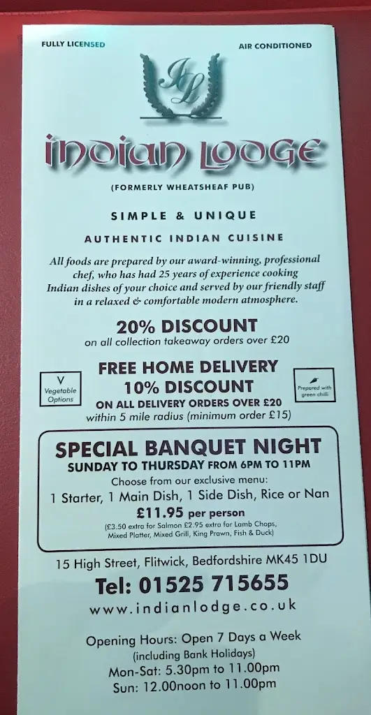 Menu_Indian Lodge_Flitwick_image_3
