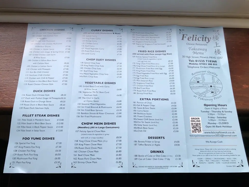 Menu_Felicity Chinese Restaurant_Flitwick_image_3