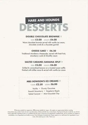 Menu_Hare & Hounds Inn_Foulridge_image_1