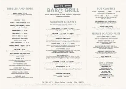 Menu_Hare & Hounds Inn_Foulridge_image_3