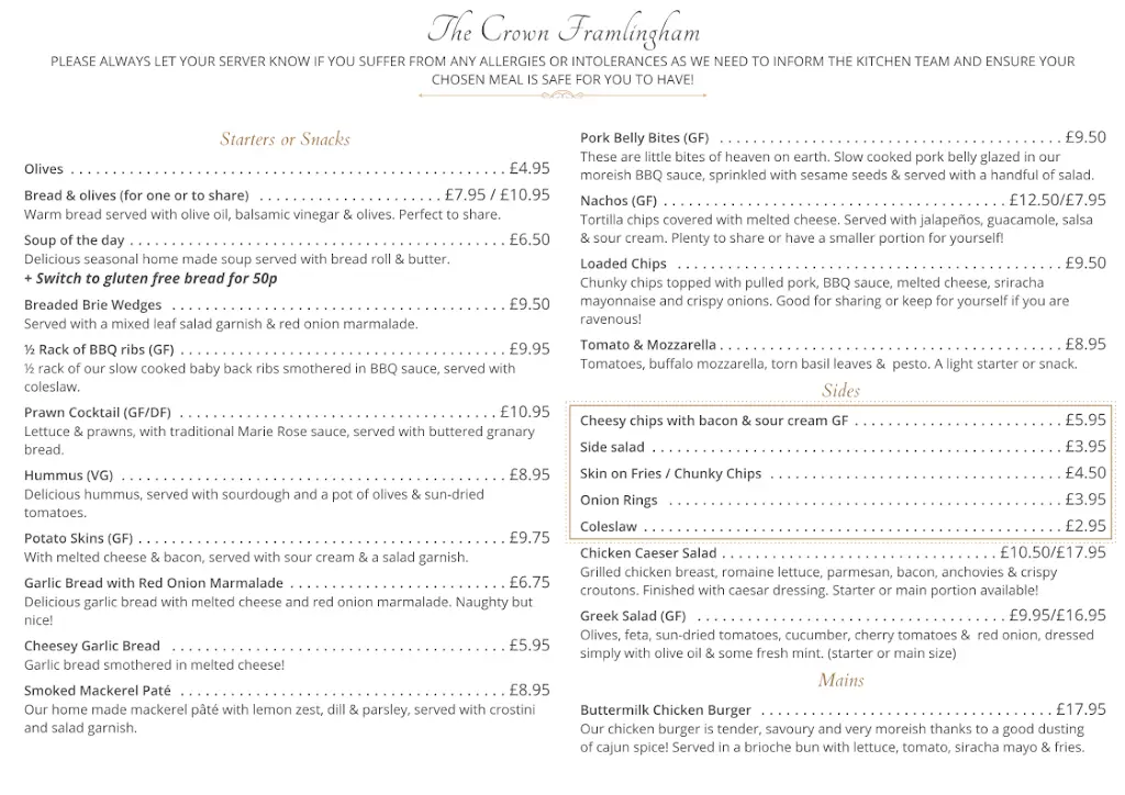 Menu_The Crown Framlingham Restaurant_Framlingham_image_1