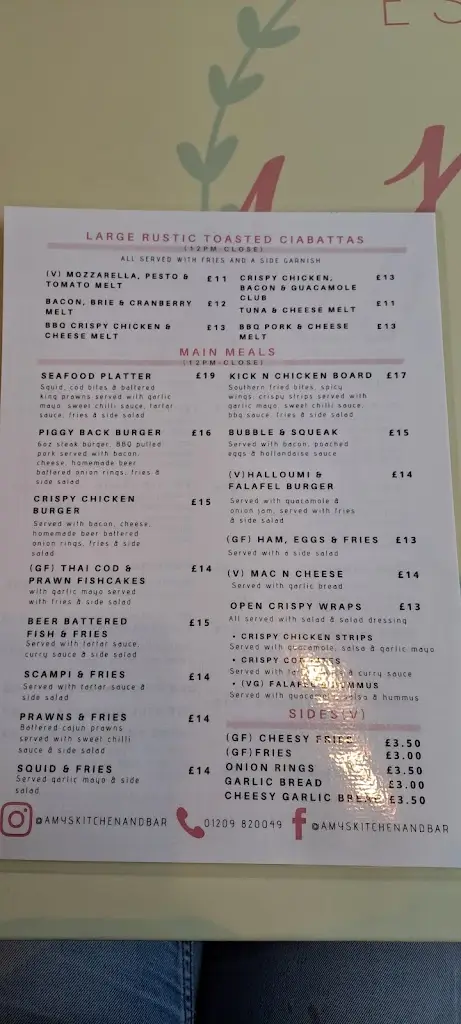 Menu_Amy's Kitchen & Bar_Four Lanes_image_3