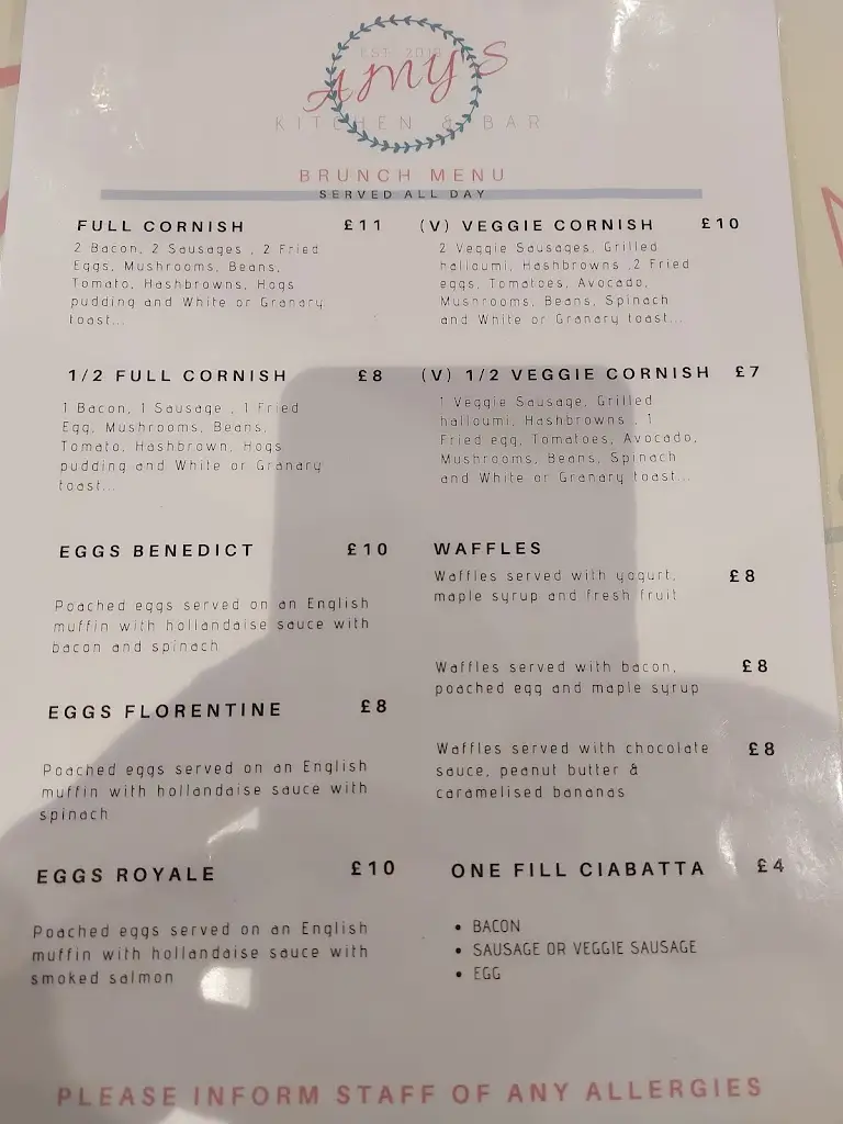 Menu_Amy's Kitchen & Bar_Four Lanes_image_4