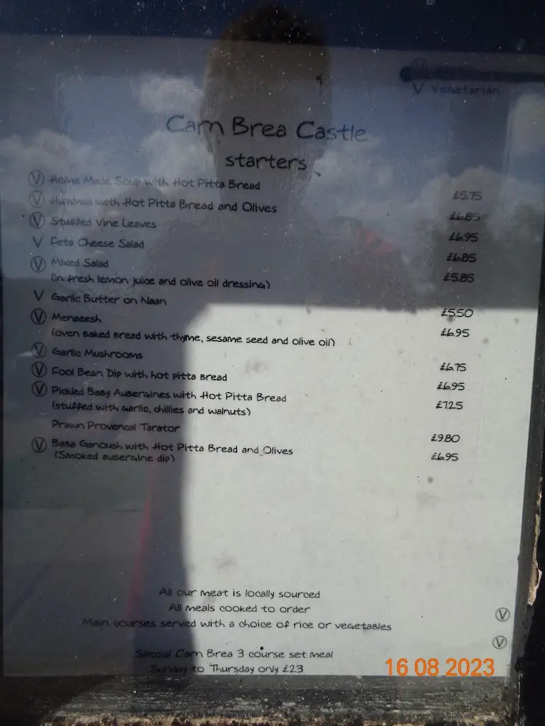 Menu_Carn Brea Castle Restaurant_Four Lanes_image_4