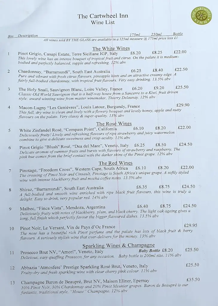 Menu_Cartwheel Inn_Fordingbridge_image_2