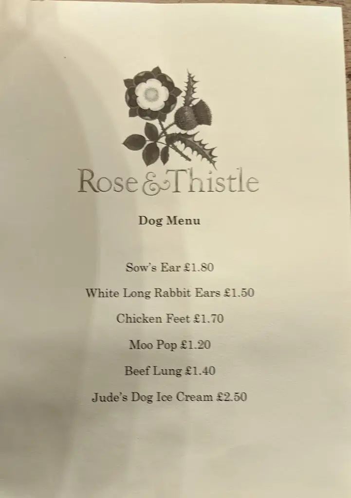 Menu_The Rose and Thistle_Fordingbridge_image_1