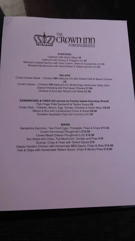 Menu_The Crown Inn_Fordingbridge_image_2
