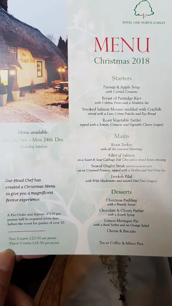 Menu_The Royal Oak North Gorley_Fordingbridge_immagine_3
