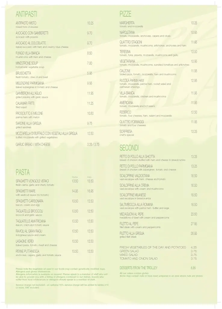 Menu_Villa Bianca_Frimley_image_1