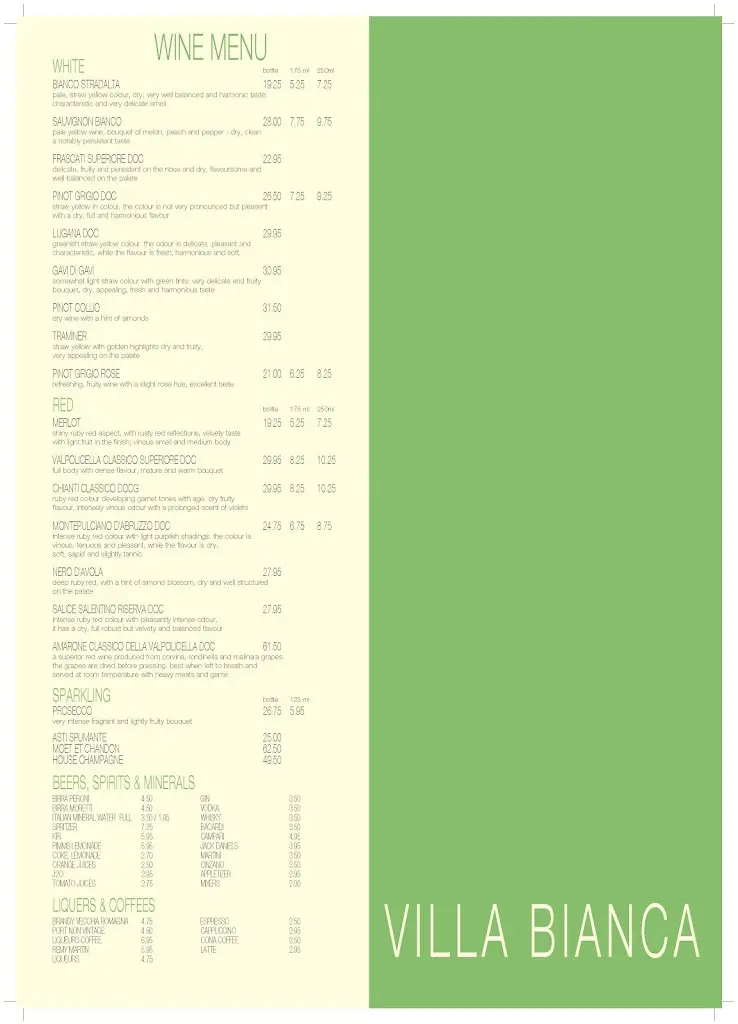 Menu_Villa Bianca_Frimley_image_2