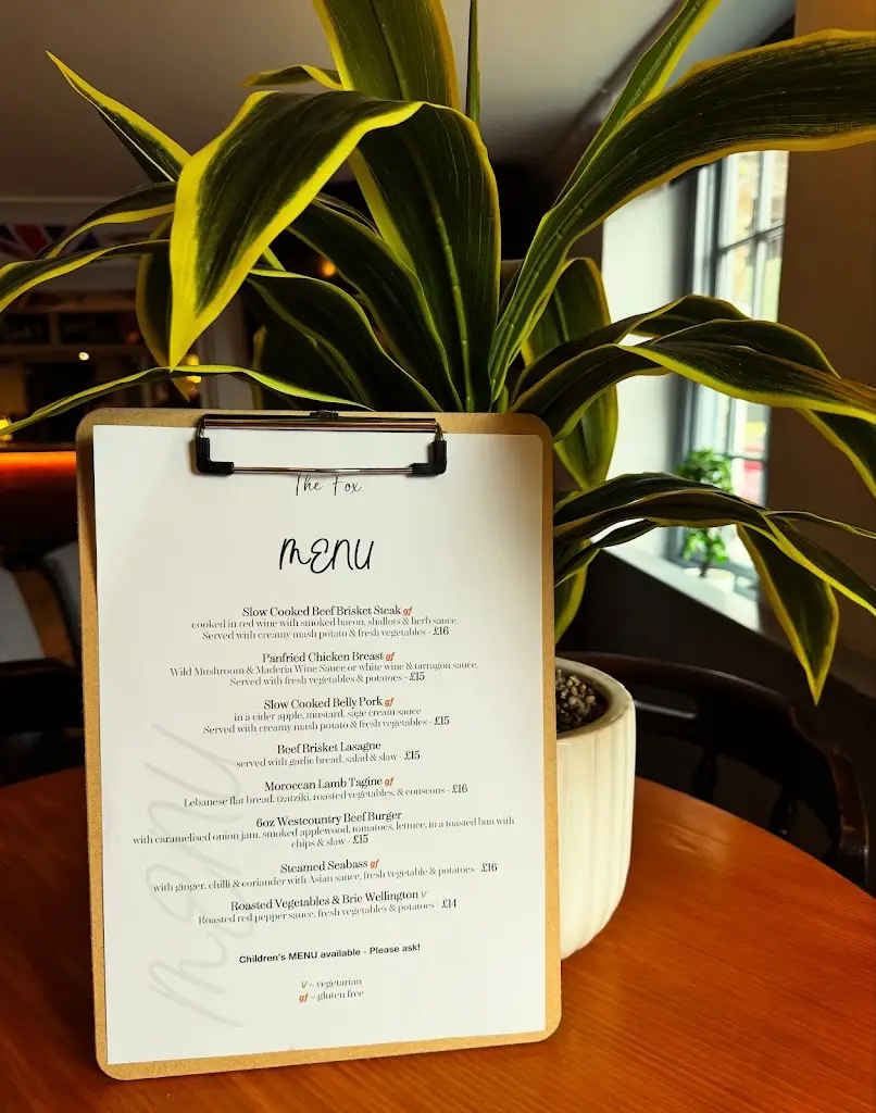 Menu_The Fox, Fremington_Fremington_image_2