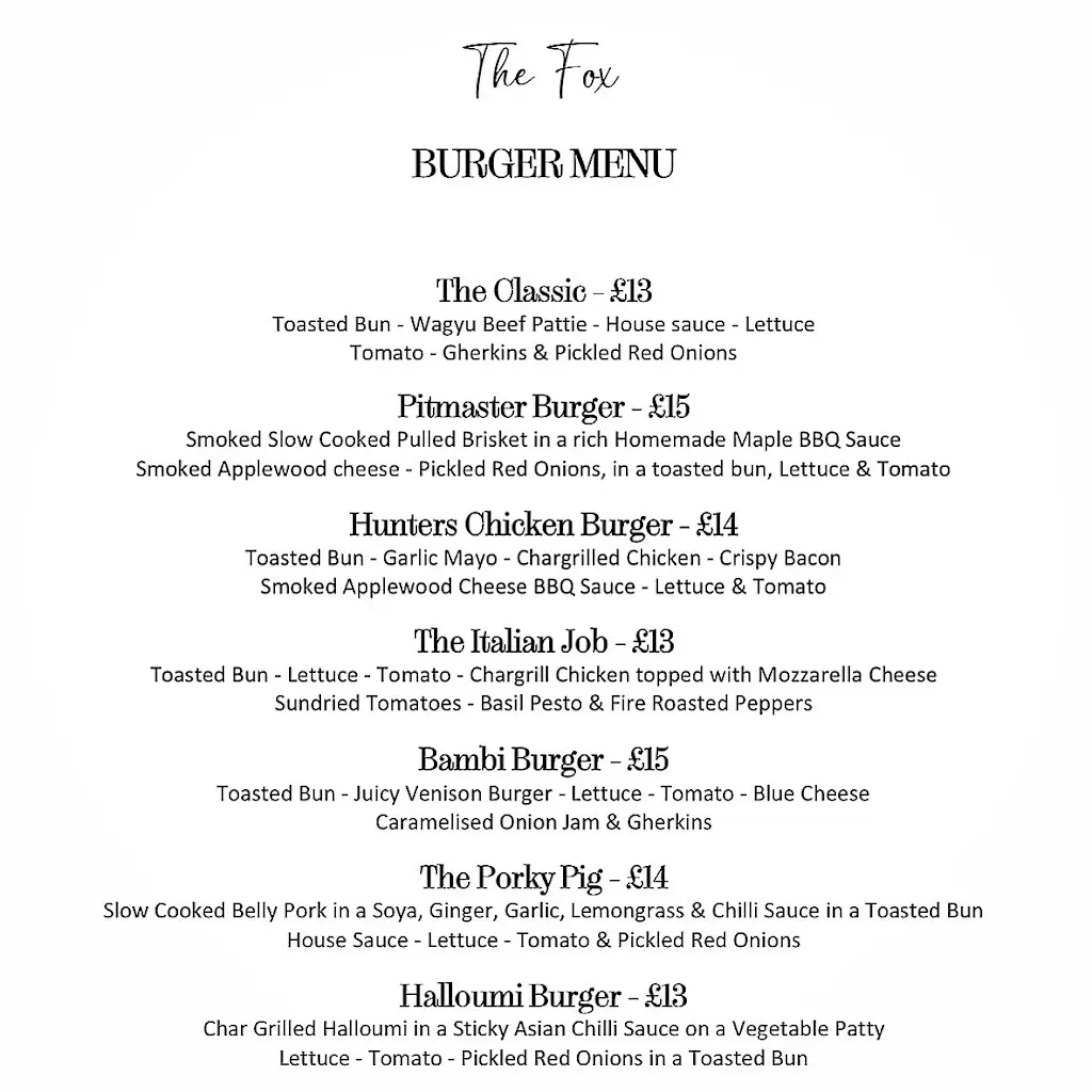 Menu_The Fox, Fremington_Fremington_image_3
