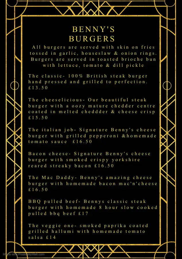 Menu_Bennys bar & grill filey_Filey_image_3