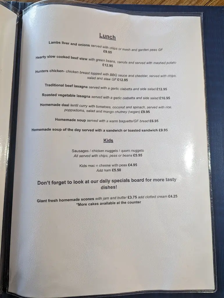 Menu_The Egg & Spoon, Filey_Filey_image_1